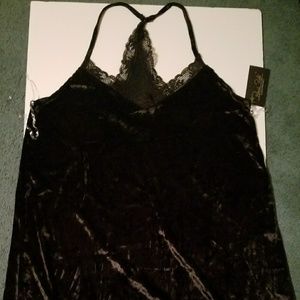 Rene Rofe Crushed Velvet Babydoll